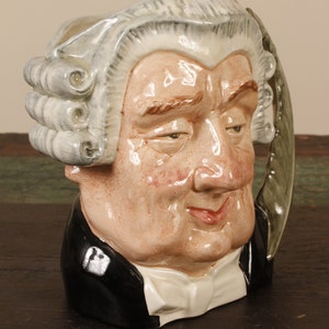 Royal Doulton The Lawyer D6498 Character Jug Vintage Ceramic Collectible Entertaining Dining Serving image 5