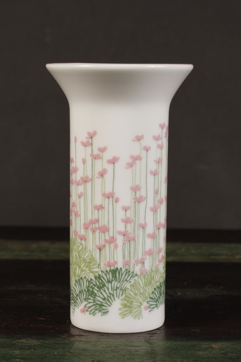 Rosenthal Pink Blumen Floral Baumann Studio Linie Vase Vintage Keramik Sammlerstück Wohndekor Wohnen Bild 2