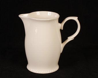 Ralph Lauren Cream Ware Small Pitcher - Vintage Ceramic Collectible Drinkware Barware Entertaining