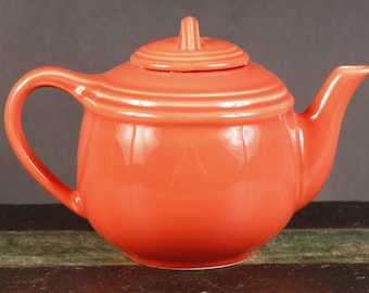 Flamingo China Coral Nancy Calhoun Portugal Teapot - Vintage Ceramic Collectible Dining Serving Entertaining
