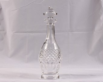 Waterford Crystal Colleen Pattern Short Stem Wine Decanter - Vintage Glass Collectible Dining Serving Entertaining Barware