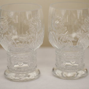 Helianthus by Anthropologie Drinking Glasses Set of 2 Vintage Glass Collectible Dining Serving Entertaining image 1