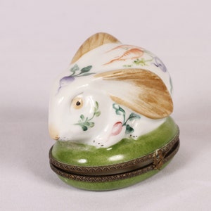 Limoges Rabbit Chamart France Trinket Box Vintage Ceramic Collectible Home Living Decor image 3