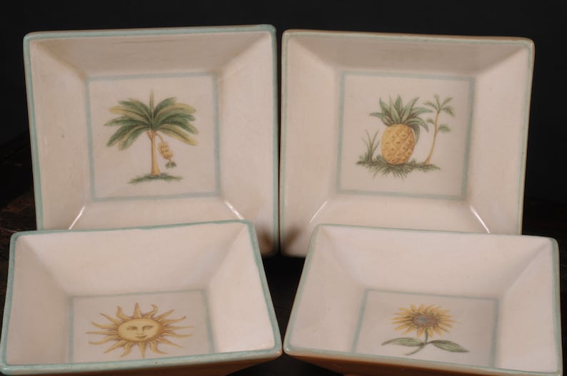 Italy Williams-Sonoma Aqua Verano Tile Bowls