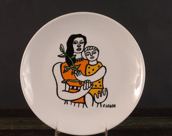 Apilco Fernand Leger Plate for Musee F. Leger - Vintage Ceramic Collectible Home Decor Living