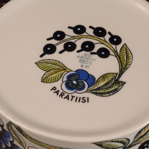 Arabia Paratiisi 1.5 Quart Covered Casserole Vintage Ceramic Collectible Cookware Dining Serving image 9