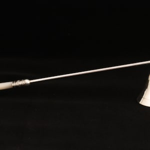 Mother of Pearl Handled Candle Snuffer Vintage Metal Collectible Home Living Decor image 1