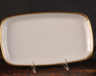 Offenback Bing Grondahl White Coffee Tray - Vintage Ceramic Collectible Home Decor Dining Serving Entertaining