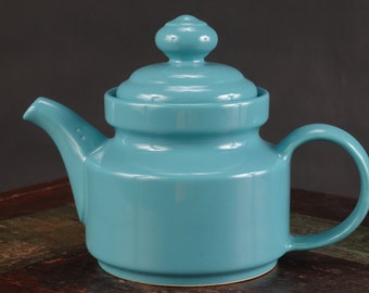 Waechtersbach Turquoise Blue Teapot - Vintage Ceramic Collectible Dining Serving Entertaining