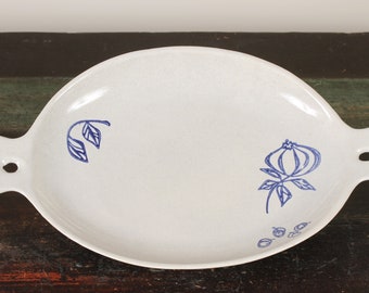 Pfaltzgraff Raymor Country-Time Small Handled Platter - Vintage Ceramic Collectible Dining Serving Entertaining