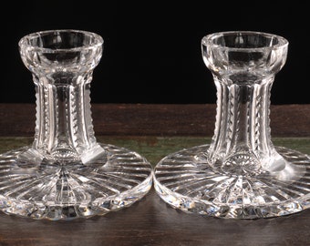 Waterford Candlesticks - Set of 2 - Vintage Crystal Collectible Home Living Decor