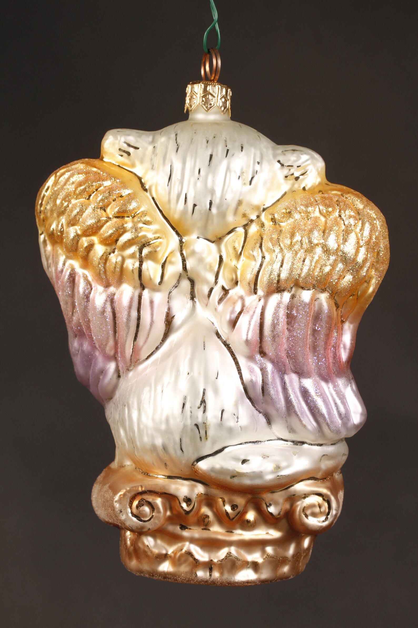 Christopher Radko White Angel Kitty Glass Ornament Vintage Etsy