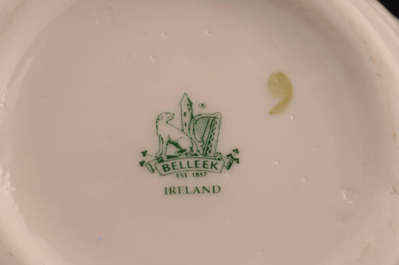 Irish Belleek Claddagh Shamrock Collection Vase Vintage Etsy
