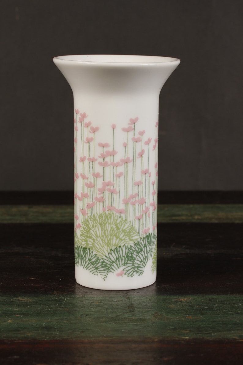 Rosenthal Pink Blumen Floral Baumann Studio Linie Vase Vintage Keramik Sammlerstück Wohndekor Wohnen Bild 3