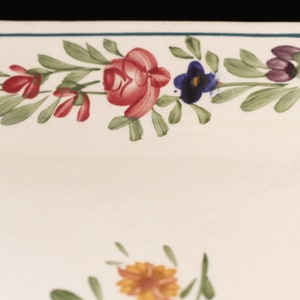 Sarreguemines Rusticana Floral Small Rectangular Platter Vintage Ceramic Collectible Home Living Decor image 4