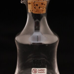 SEA Glasbruk Mini Travel Shot Bottle Shot Glass Vintage Glass Collectible Dining Serving Entertaining image 3