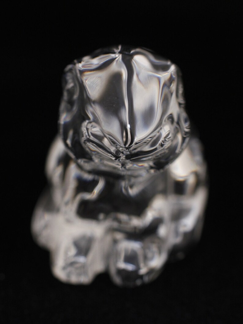 Waterford Bunny Rabbit Figurine Paperweight Vintage Glass Collectible Art Office Decor image 5