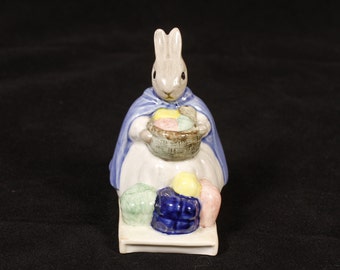 Coalport Little Grey Rabbit's Christmas Figurine - Vintage Ceramic Collectible Home Decor Living