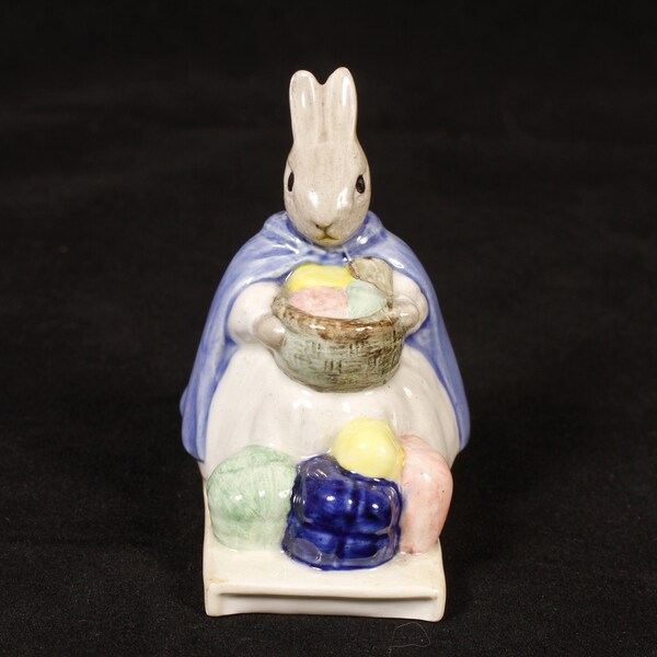 Coalport Little Grey Rabbit's Christmas Figurine - Vintage Ceramic Collectible Home Decor Living