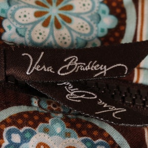 Vera Bradley Java Blue Extra Large Duffel Vintage Handbag Collectible Fabric Purse image 5