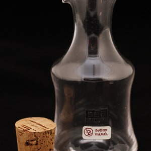 SEA Glasbruk Mini Travel Shot Bottle Shot Glass Vintage Glass Collectible Dining Serving Entertaining image 4