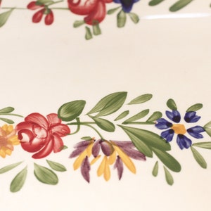 Sarreguemines Rusticana Floral Small Rectangular Platter Vintage Ceramic Collectible Home Living Decor image 3