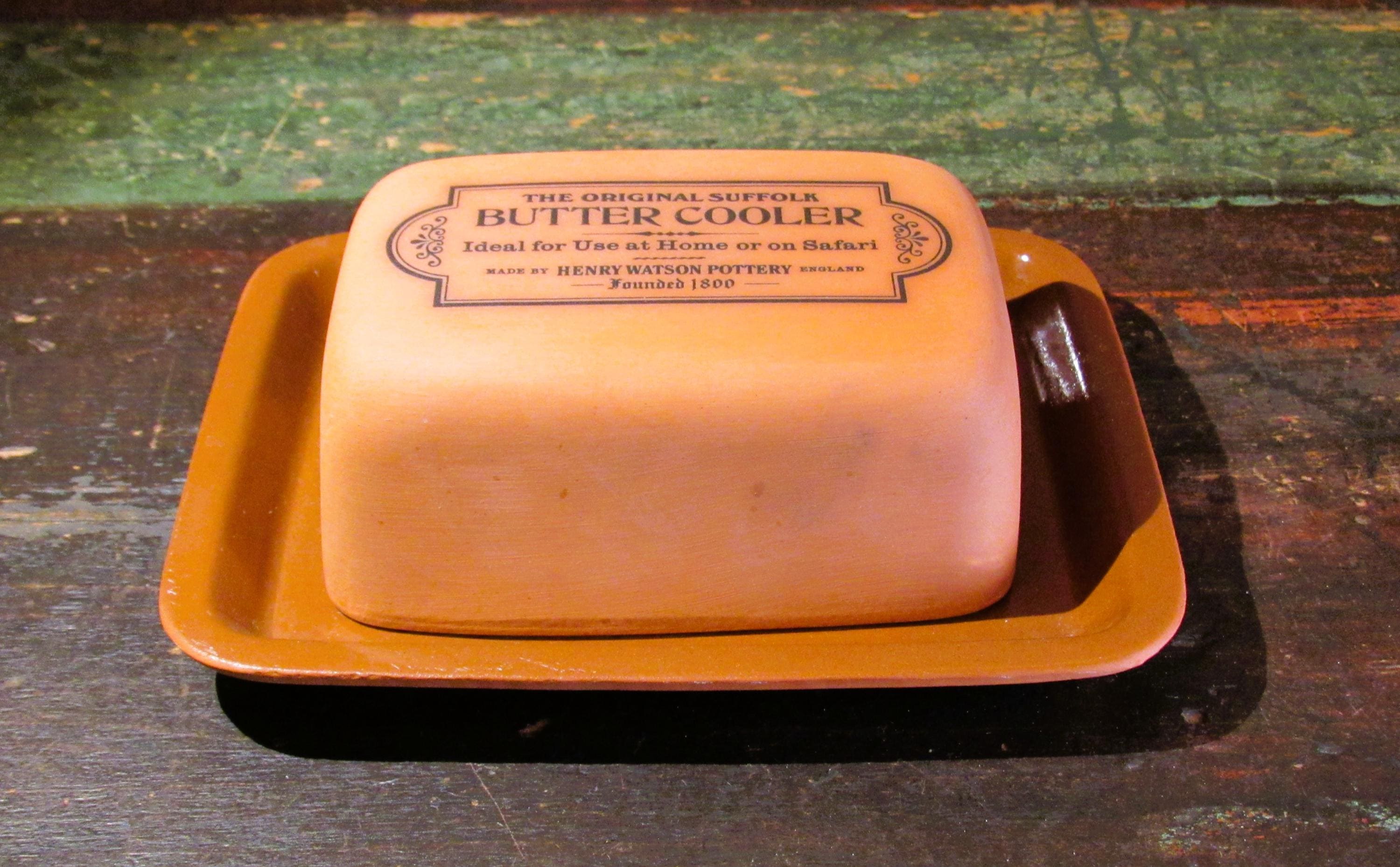Original Suffolk Butter Cooler by Henry Watson Pottery, Terra