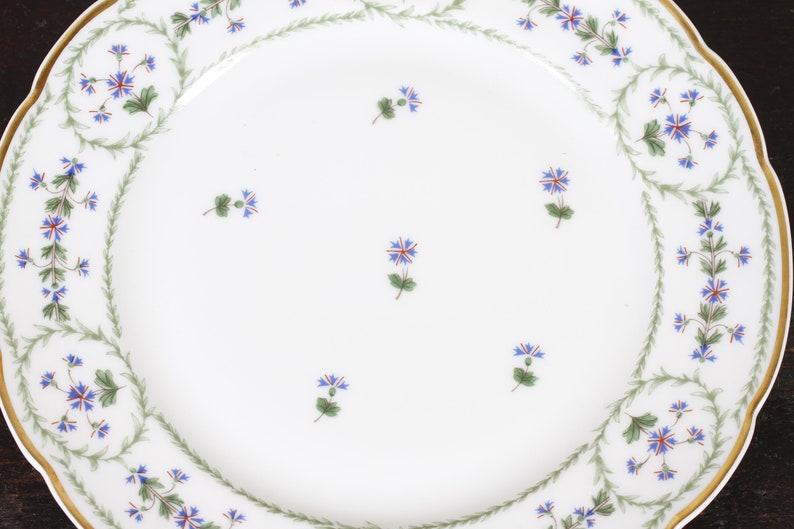 B & C Limoges Bernardaud Barbeaux Appetizer Dessert Plates Set of 4 Vintage Ceramic Collectible Dining Serving Entertaining image 4