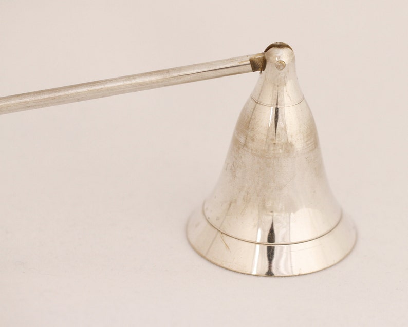 Mother of Pearl Handled Candle Snuffer Vintage Metal Collectible Home Living Decor image 4