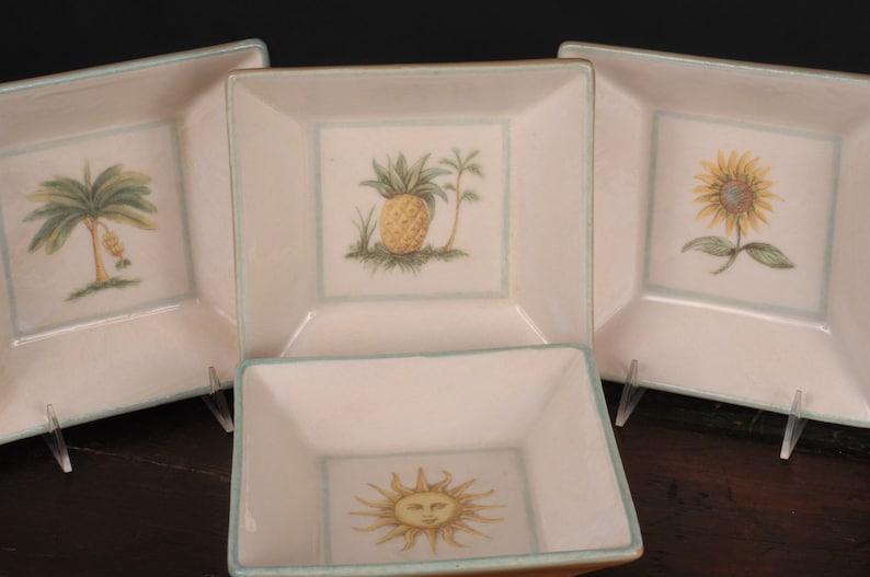 Italy Williams-Sonoma Aqua Verano Tile Bowls