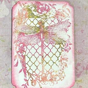Tag Pastel Dragonfly
