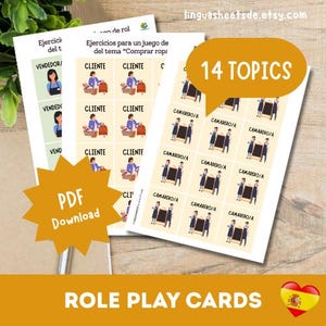 SPANISH 336 Role Cards - 14 Topics