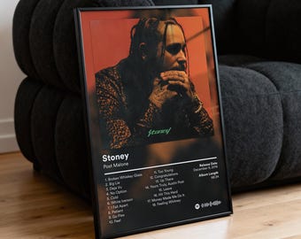 Post Malone "Stoney" Album Poster - Album Cover Wall Decor - Aesthetic Music Poster