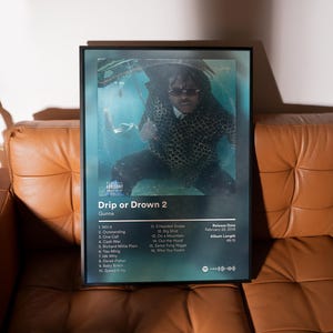 Gunna Drip or Drown 2-poster – GRATIS verzending binnen de VS en de EU – Posters albumomslag – Esthetische muziekposters voor slaapkamer, slaapzaal of studio