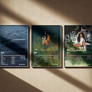 SZA Poster 5 Pack - Minimal Digital Art Prints - Album Cover Wall Decor Set