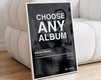 Choose Your Album - Personalized Music Poster - Album Wall Art - Music Gift for Fans - Custom Album Poster
