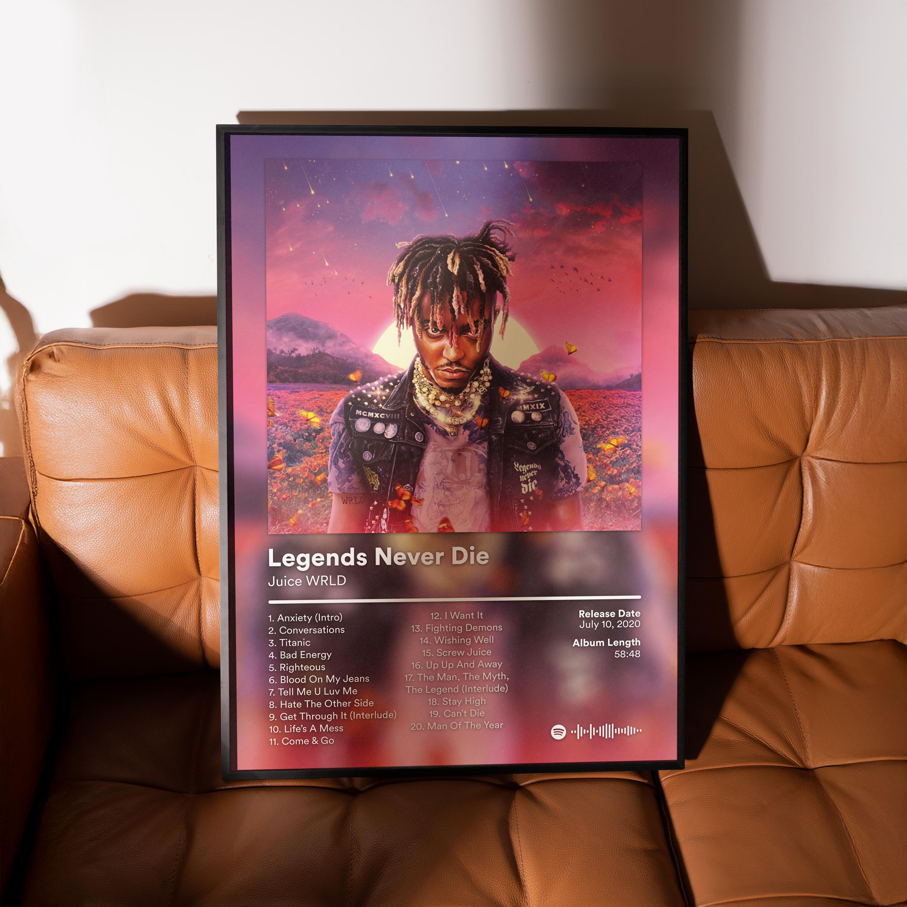 ポスター Juice Wrld poster Juice wrld poster legends never die - Etsy 日本