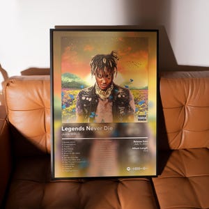 Póster de Juice WRLD Legends Never Die (Edición 5.º Aniversario) – Envío GRATIS a EE. UU. y la UE – Pósteres de la portada del álbum – Pósteres musicales para el dormitorio