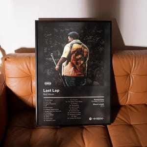 Póster de Rod Wave Last Lap – Envío GRATIS a EE. UU. y la UE – Pósteres de portadas de álbumes – Pósteres musicales estéticos para dormitorio, residencia estudiantil o estudio