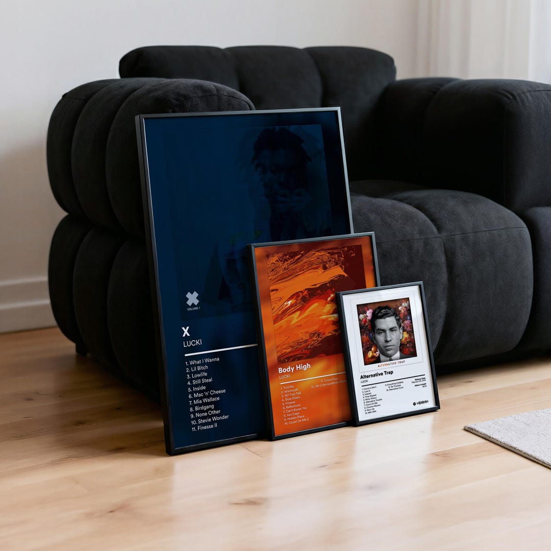 LUCKI Poster 3 Pack - Album Cover Wall Decor Set - Instant Digital ...