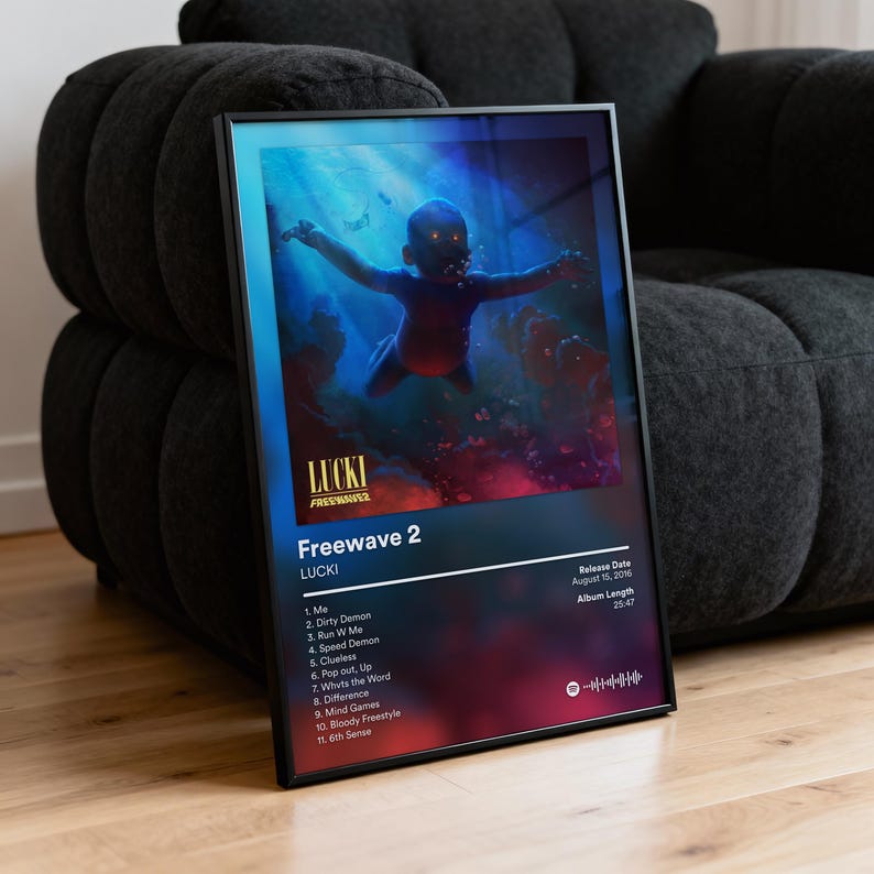 LUCKI Poster 5 Pack - Album Cover Wall Decor Set - Instant Digital ...