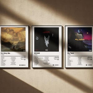 Lil Baby Poster 4 Pack - Minimal Digital Art Prints - Album Cover Wall Decor Set