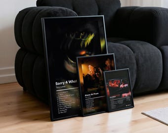 Pack de 5 pósteres de Tory Lanez - Set de decoración de pared con portadas de álbumes - Descarga digital instantánea