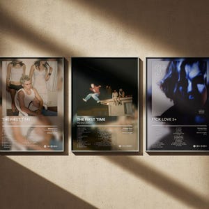 Pacote com 3 pôsteres de The Kid LAROI - Impressões digitais minimalistas - Conjunto de decoração de parede para capa de álbum