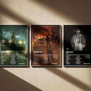 Yeat Poster 4 Pack - Minimale Digitale Kunst Drucke - Album Cover Wand Dekor Set