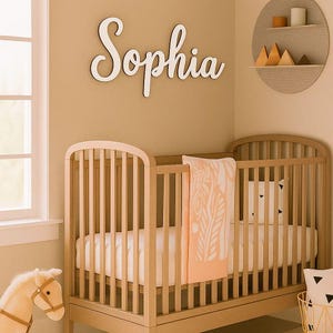 Placa com nome para recém-nascido, Placas de madeira personalizadas, Placa com nome para berçário, Placa para chá de bebê, Decoração Boho, Presente personalizado para bebê, Letras de madeira, Decoração para berçário
