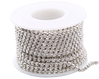 Sparkling 4 Row Cake Ribbons REAL rhinestone Chain Trims Diamond Cake –  Yacanna