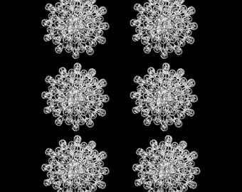6 stks Zilver Hoge Kwaliteit Kristal Strass Versiering Strass Broche Pin Grote Clear Crystal Broche DIY Bruidsboeket Broche Stijl: A5