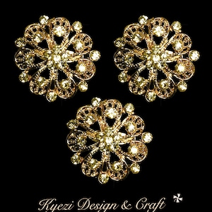 1 5 10 pcs Gold Gorgeous Luxury Sparkling Rhinestone Brooch, High Quality Pearl Crystal Brooch Wedding Embellishment Decoration, Style G9