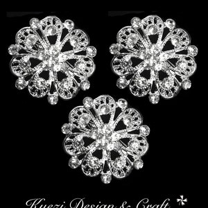 1 5 10 pcs Silver Gorgeous Luxury Sparkling Rhinestone Brooch, High Quality Pearl Crystal Brooch Wedding Embellishment Decoration, Style S9